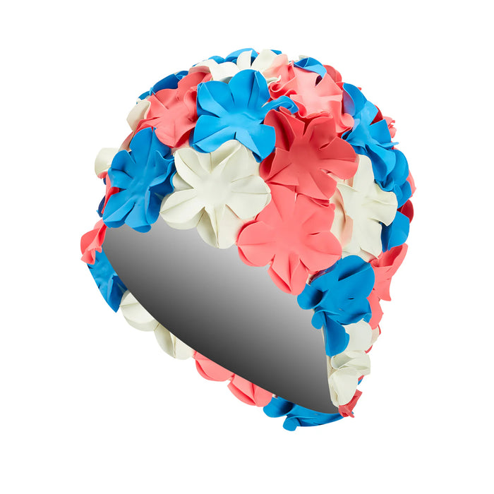 Retro Sporti Flower Swim Cap - Red/Pink/White/Blue