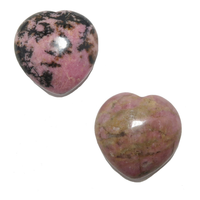 Rhodonite Heart Pair Bonded Lovers Stones