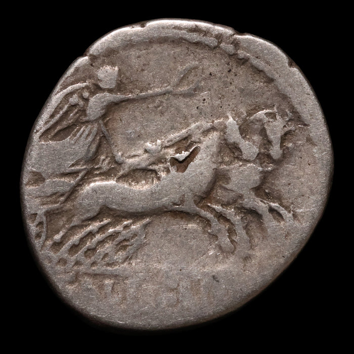 Roman Republic, Cn. Cornelius Lentulus Clodianus, AR Denarius, Mars (God of War) - 88 BCE - Roman Republic