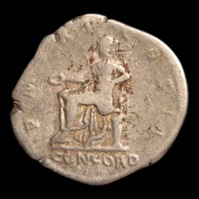 Rome, Emperor Hadrian, Denarius, Concordia Reverse - 118 CE - Roman Empire