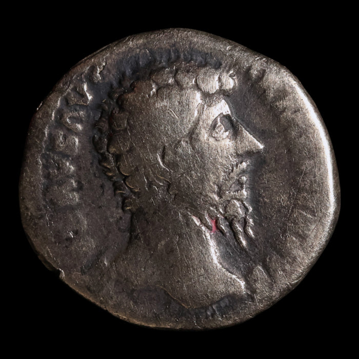 Rome, Emperor Lucius Verus, AR Denarius, Mars (God of War) - 163 to 164 CE - Roman Empire