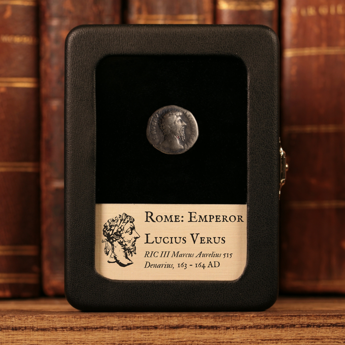 Rome, Emperor Lucius Verus, AR Denarius, Mars (God of War) - 163 to 164 CE - Roman Empire