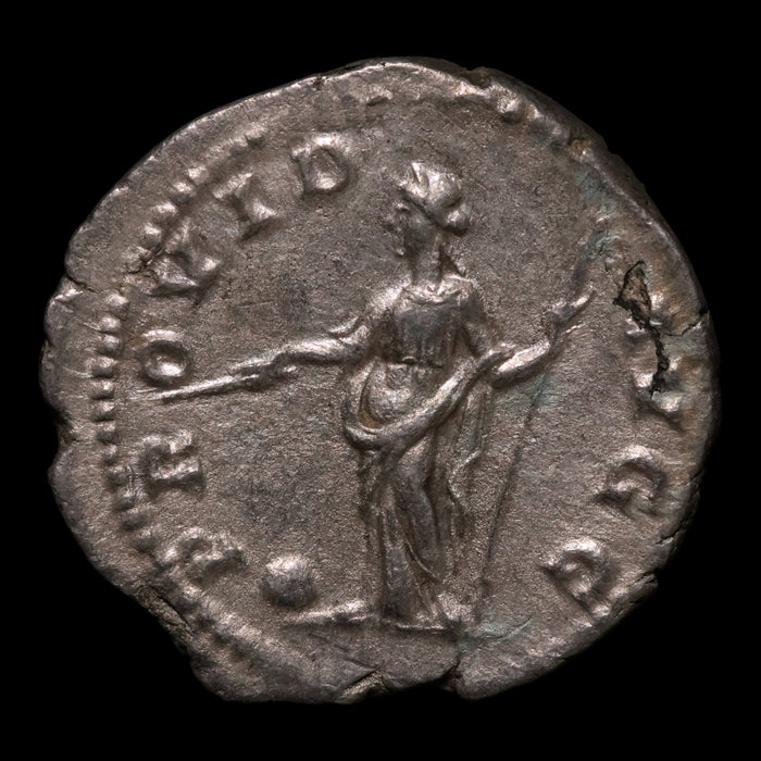 Rome, Emperor Septimius Severus, AR Denarius, Providentia (Deity of Prediction) - 200 to 201 CE - Roman Empire