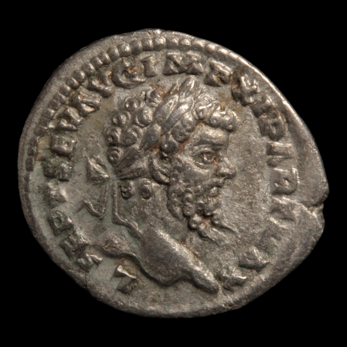 Rome, Emperor Septimius Severus, Silver Denarius, Victory Reverse - 198 to 202 CE - Roman Empire