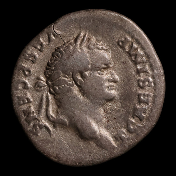 Rome, Emperor Titus, AR Denarius, Vespasian Reverse - 73 CE - Roman Empire