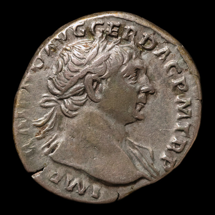 Rome, Emperor Trajan, AR Denarius, Goddess of Victory - 103 to 111 CE - Roman Empire