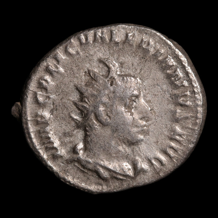 Rome, Emperor Valerian, AR Antoninianus, Jupiter (God of Sky & Thunder) - 254 CE - Roman Empire