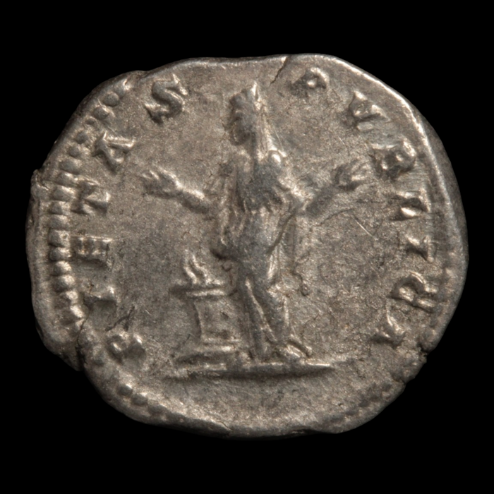 Rome, Empress Julia Domna, Silver Denarius, Pietas Reverse - 196 to 211 CE - Roman Empire
