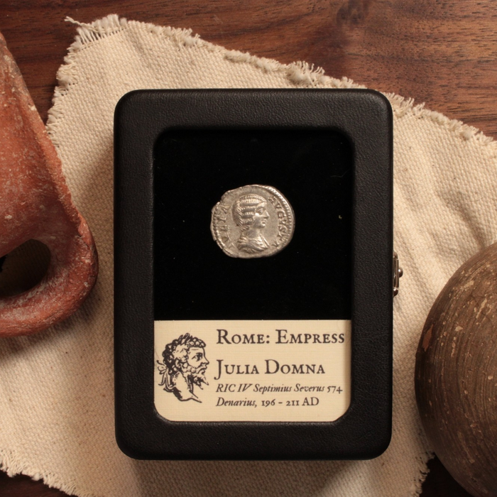 Rome, Empress Julia Domna, Silver Denarius, Pietas Reverse - 196 to 211 CE - Roman Empire