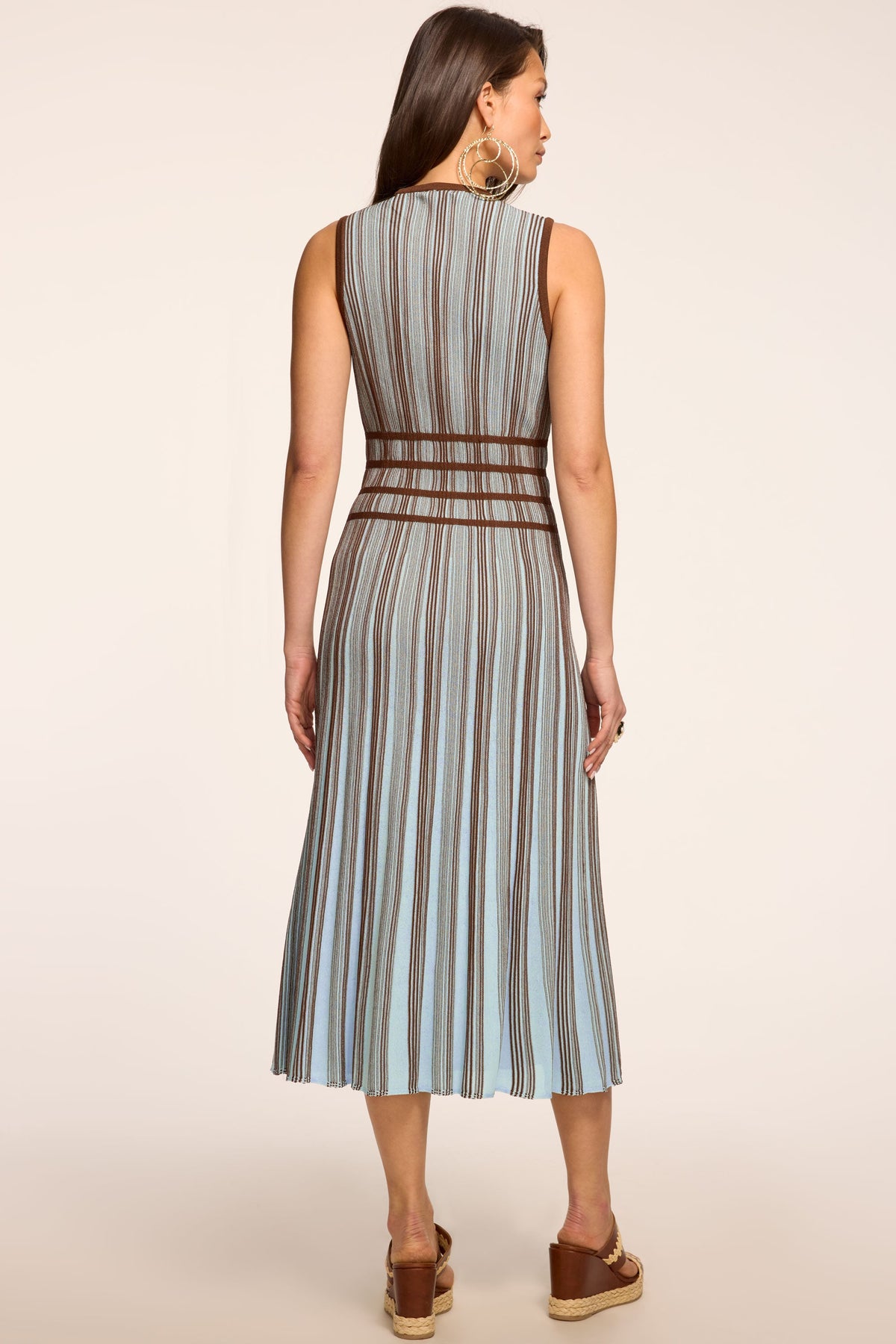 Arlette Striped Knit Midi Dress