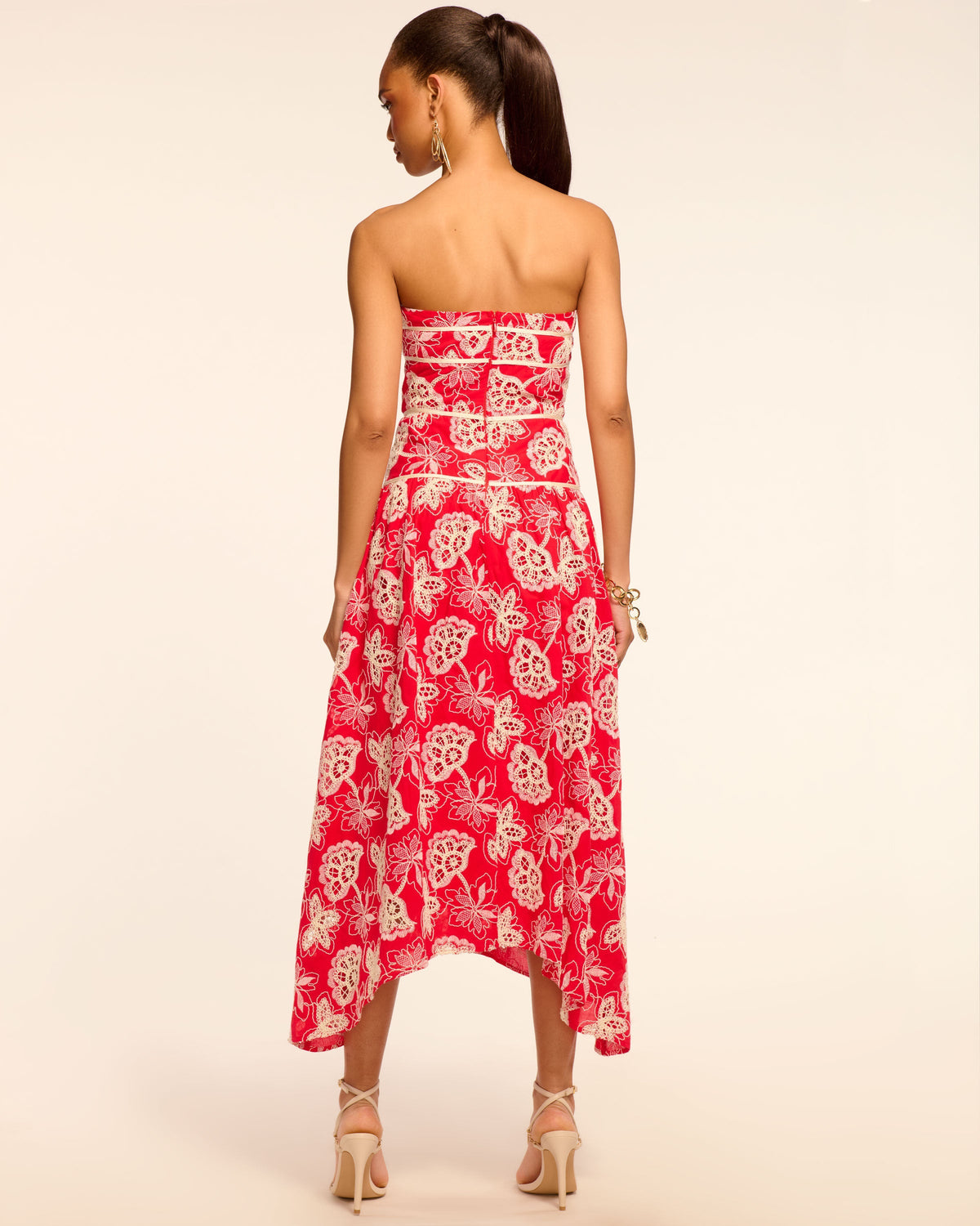 Blanca Strapless Embroidered Maxi Dress
