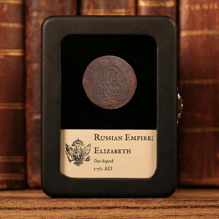 Russian Empire, Empress Elizabeth, Copper 1 Kopeck - 1760 CE - Russian Empire