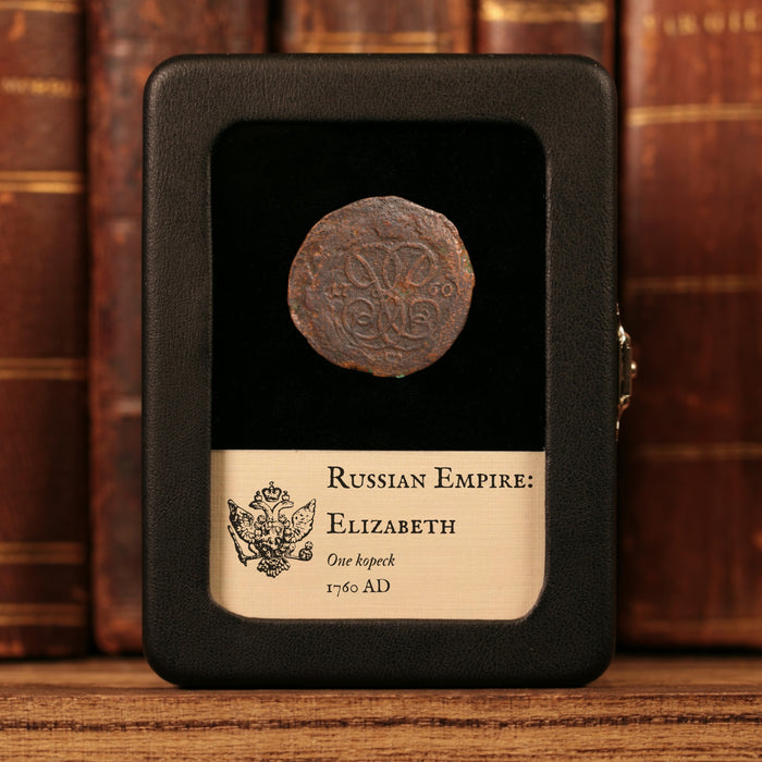 Russian Empire, Empress Elizabeth, Copper 1 Kopeck - 1760 CE - Russian Empire