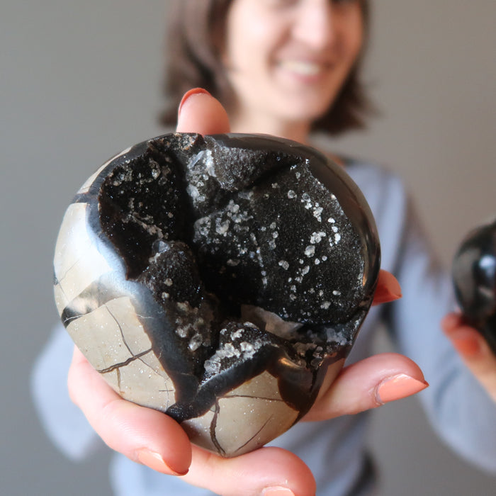 Septarian Heart Passion of the Dragon Stone Geode Cluster