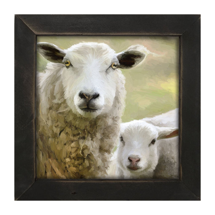 Sheep and Lamb - Framed Art