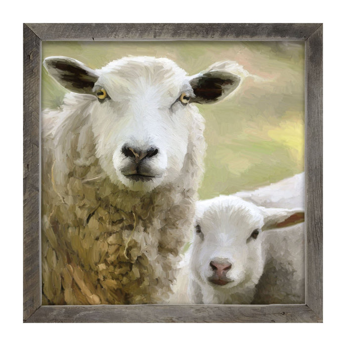 Sheep and Lamb - Framed Art