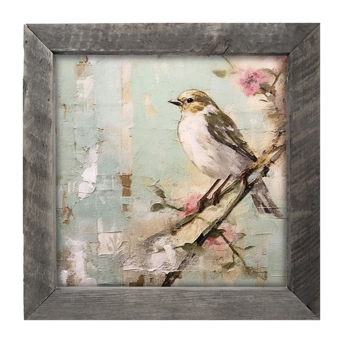 Small white-breasted bird - Framed Art