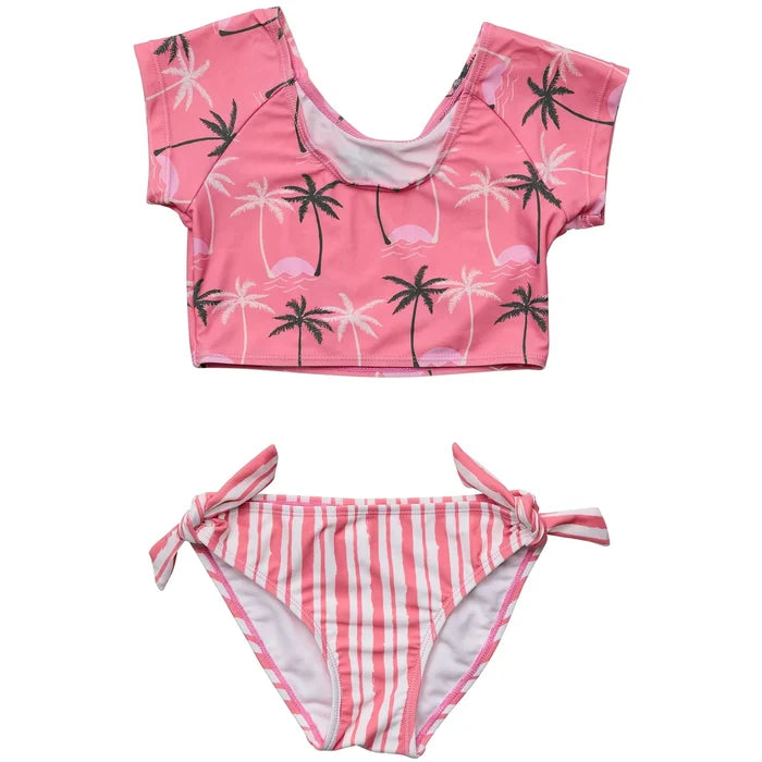 Snapper Rock Palm Paradise Crop SS Rash Top Set - Destination PSP