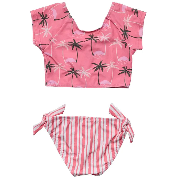 Snapper Rock Palm Paradise Crop SS Rash Top Set - Destination PSP