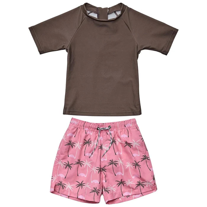 Snapper Rock Palm Paradise Sustainable SS Baby Set - Destination PSP