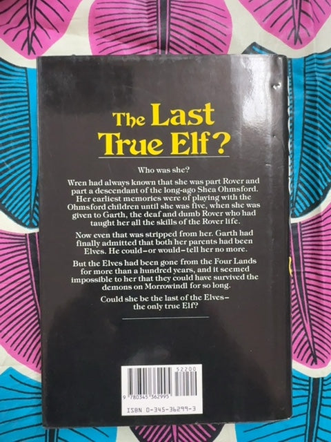 The elf queen of Shannara back cover