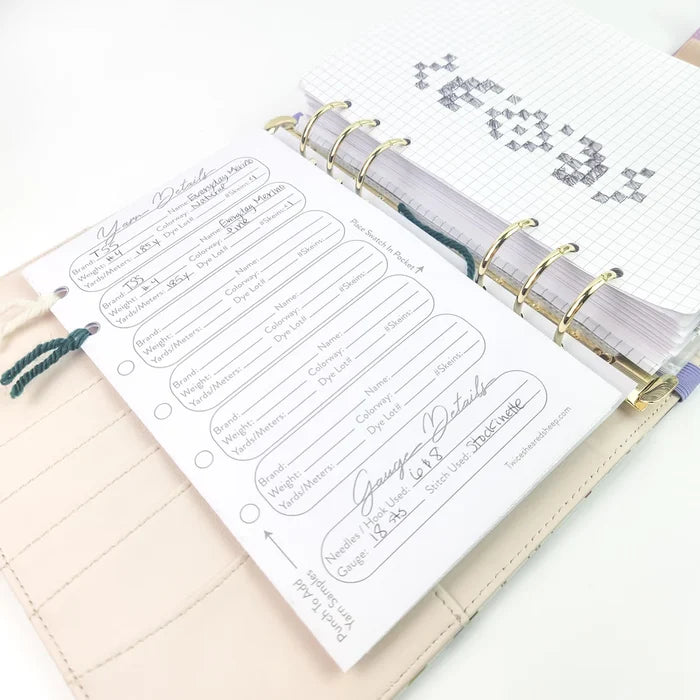 Twice Sheared Sheep - Spring Floral Project Journal Planner for Knitters & Crocheters