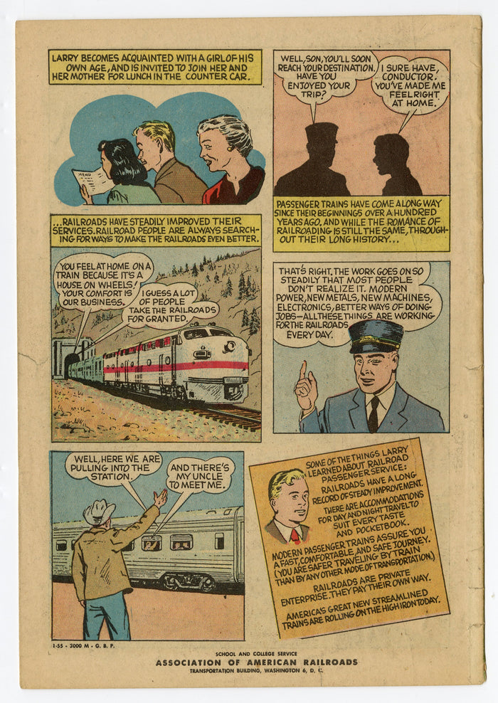 Two 1960's Train Comic Books RAILS ACROSS AMERICA & RIDE THE HIGH IRON