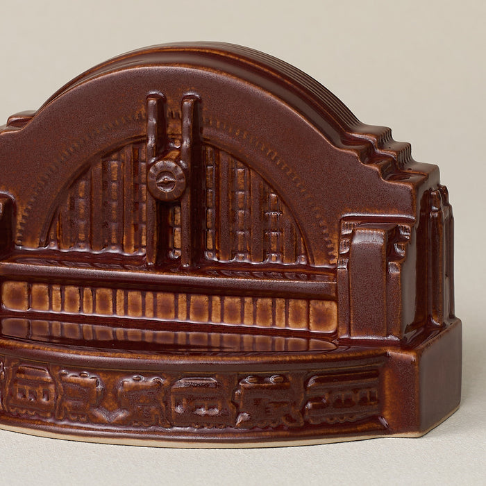 Union Terminal Bookend Set, Burnt Umber