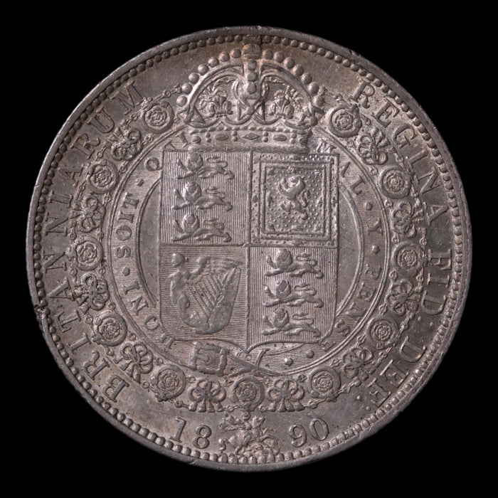 United Kingdom, Queen Victoria, AR ½ Crown - 1890 CE - United Kingdom