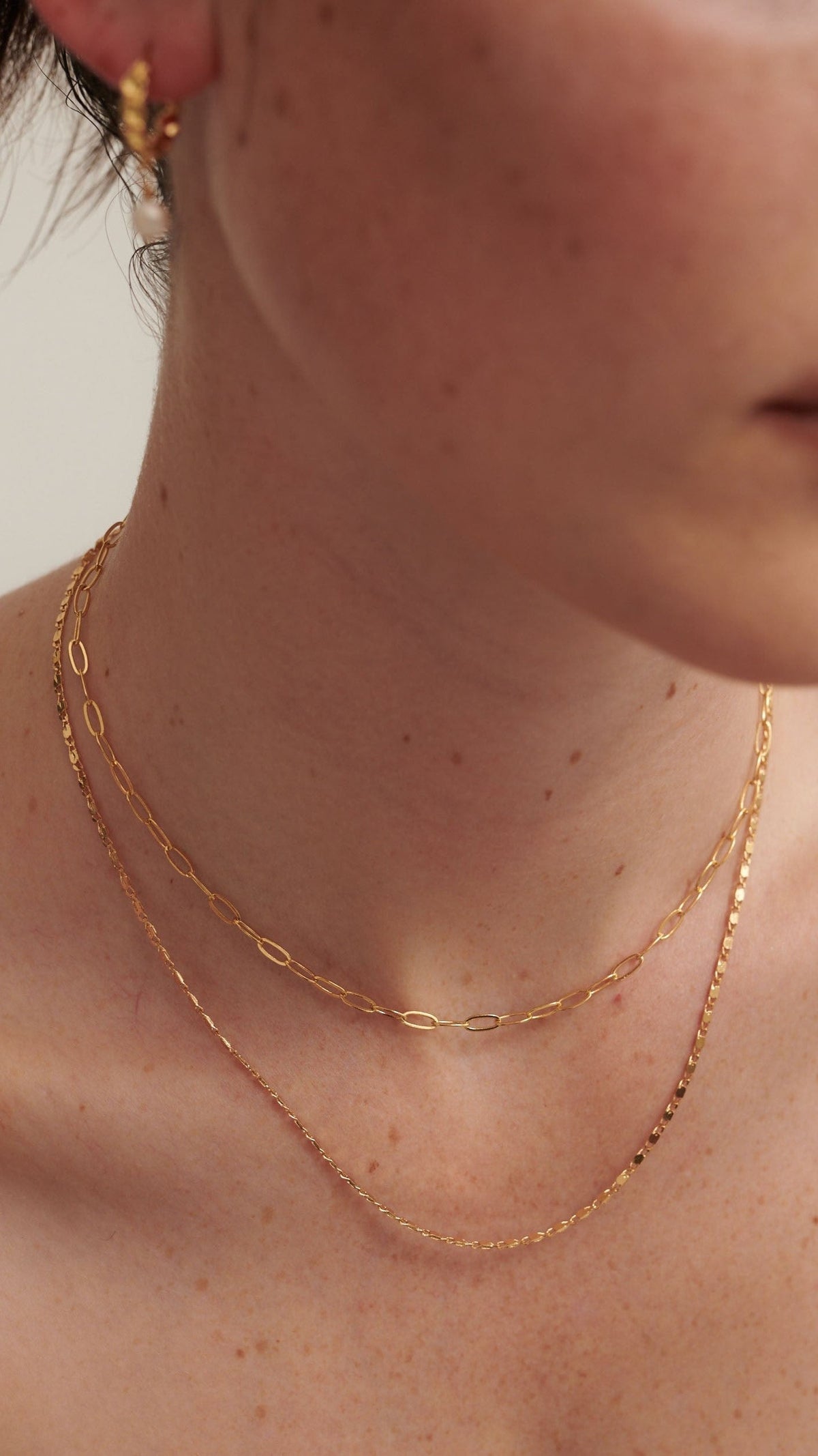 Fine Layered 18K Gold Plated Necklace - Gold