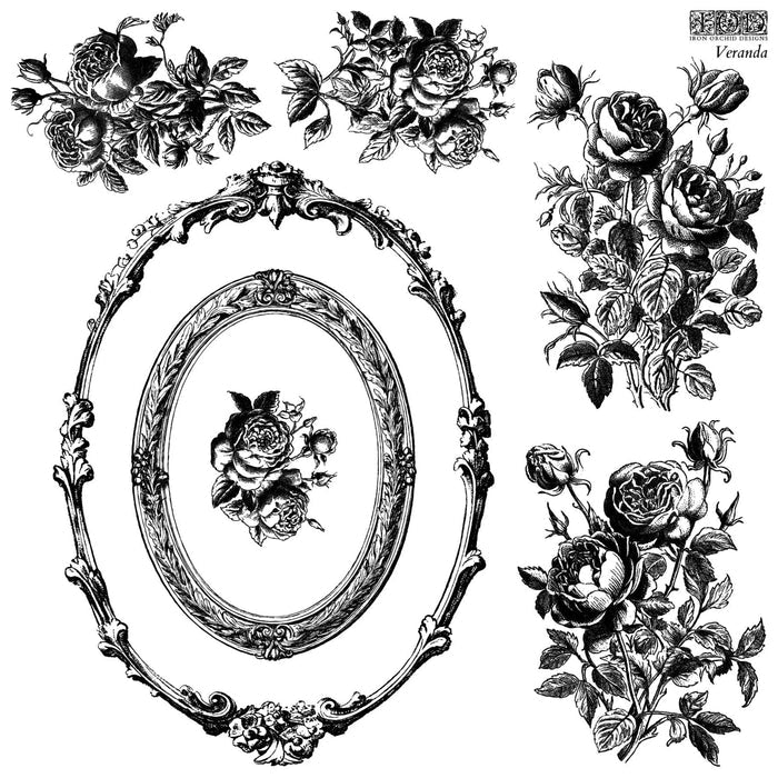 Veranda Decor Stamp by Iron Orchid Design, IOD
