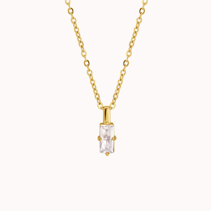 Vivian Baguette Pendant Necklace