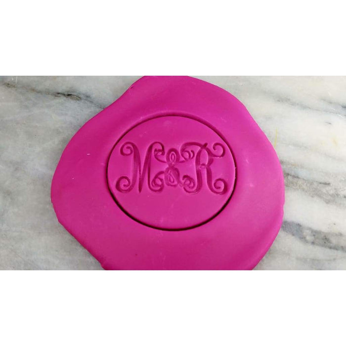 Wedding Initials Vine Monogram Cookie Cutter Stamp & Outline #1 - Wedding / Baby / V Day