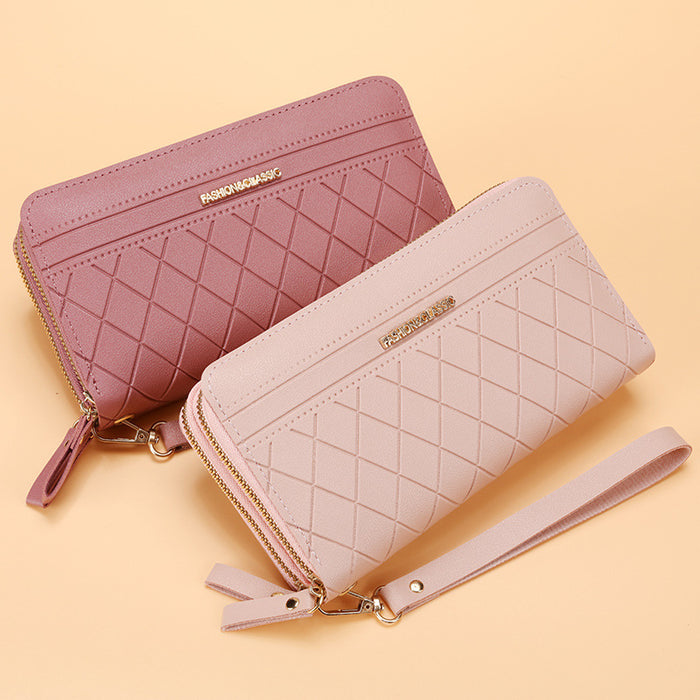 Women's Simple Double Zipper Multiple Card Slots Long Wallet 🇨🇳